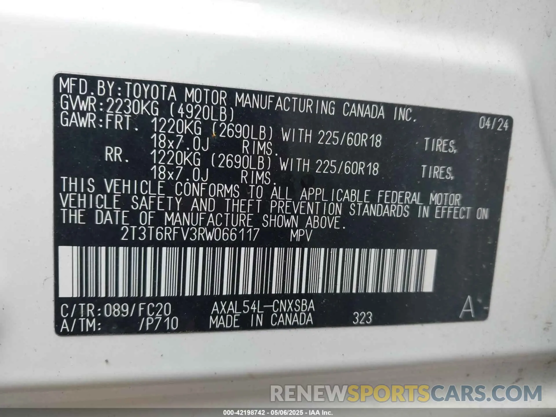 9 Photograph of a damaged car 2T3T6RFV3RW066117 TOYOTA RAV4 HYBRID 2024