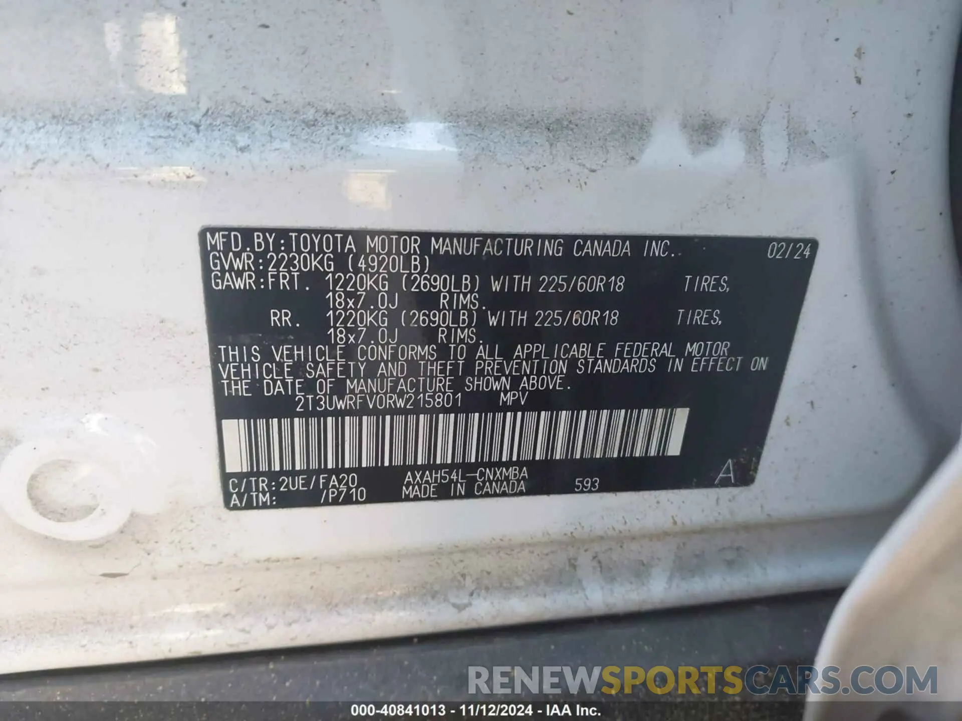 9 Photograph of a damaged car 2T3UWRFV0RW215801 TOYOTA RAV4 HYBRID 2024