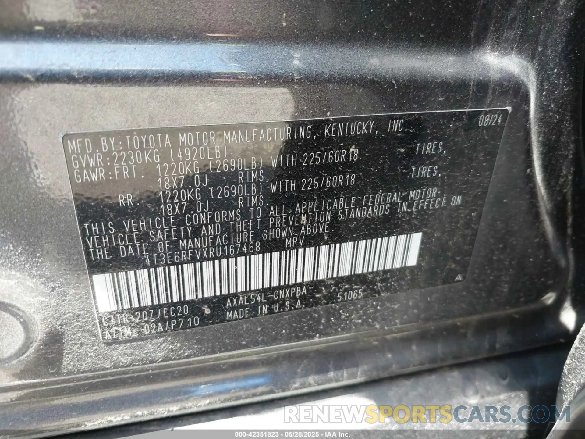 9 Photograph of a damaged car 4T3E6RFVXRU167468 TOYOTA RAV4 HYBRID 2024