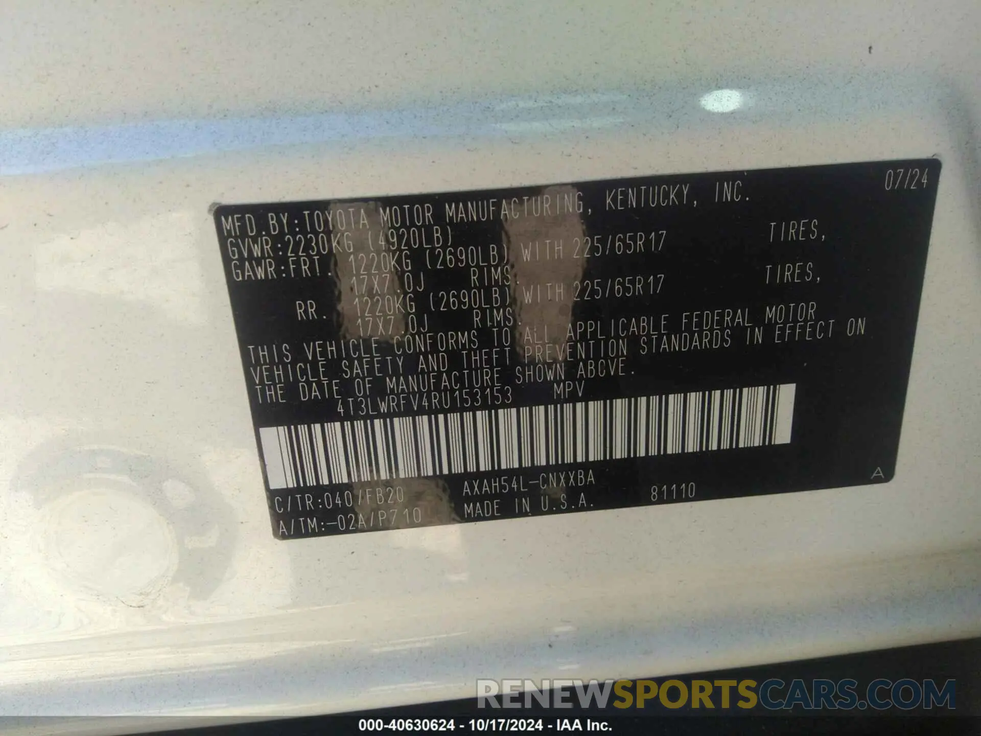9 Photograph of a damaged car 4T3LWRFV4RU153153 TOYOTA RAV4 HYBRID 2024