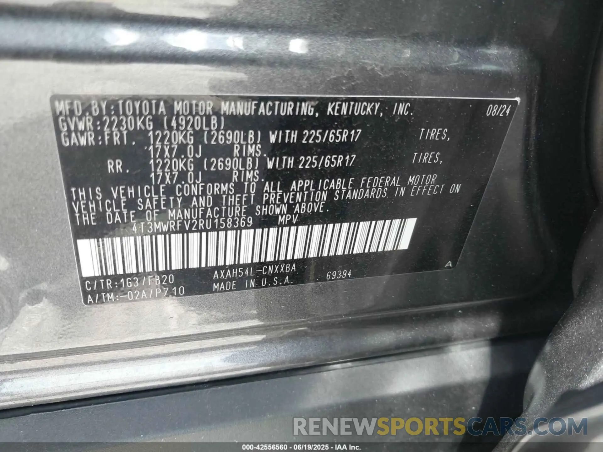 9 Photograph of a damaged car 4T3MWRFV2RU158369 TOYOTA RAV4 HYBRID 2024