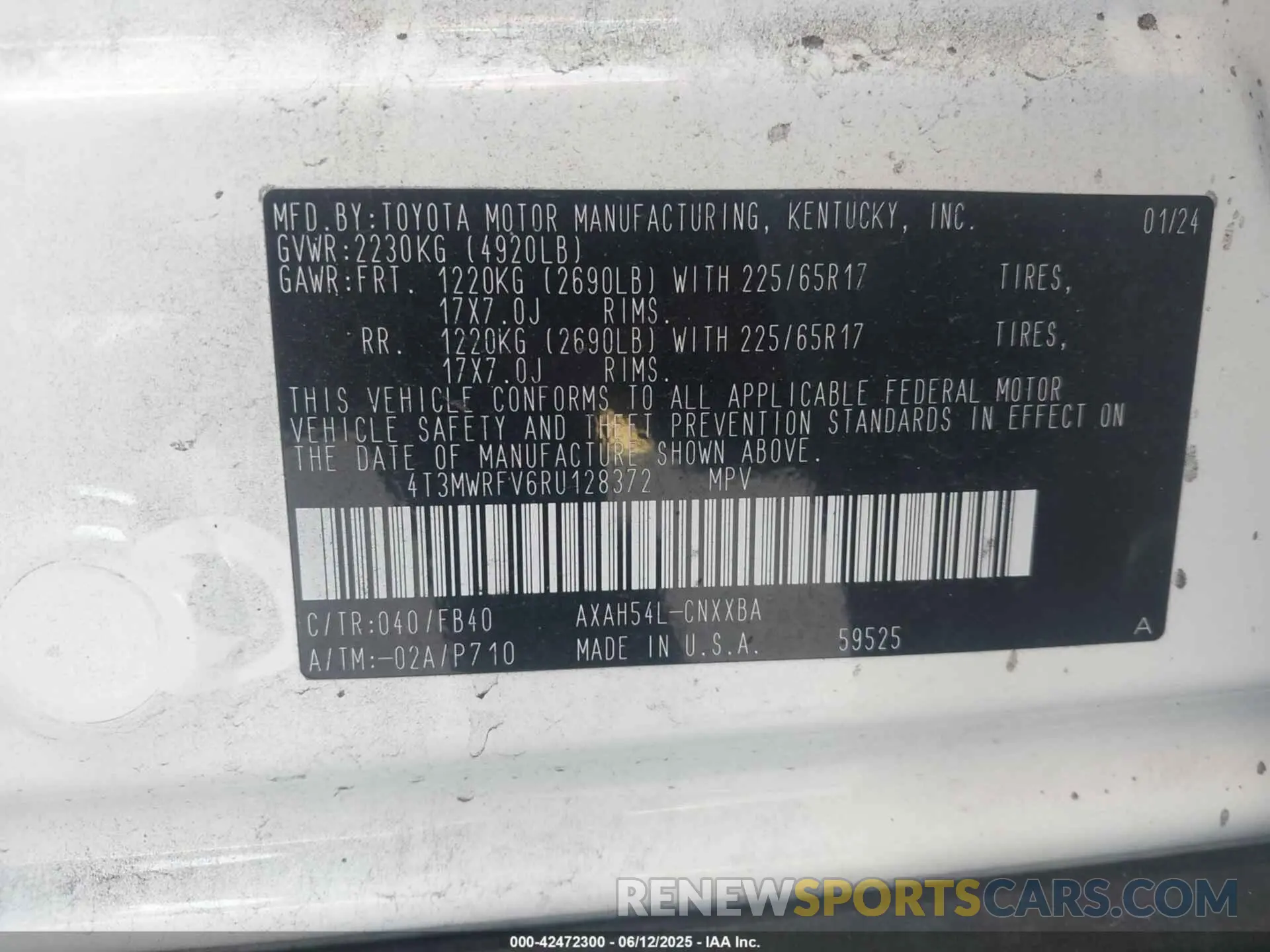 9 Photograph of a damaged car 4T3MWRFV6RU128372 TOYOTA RAV4 HYBRID 2024