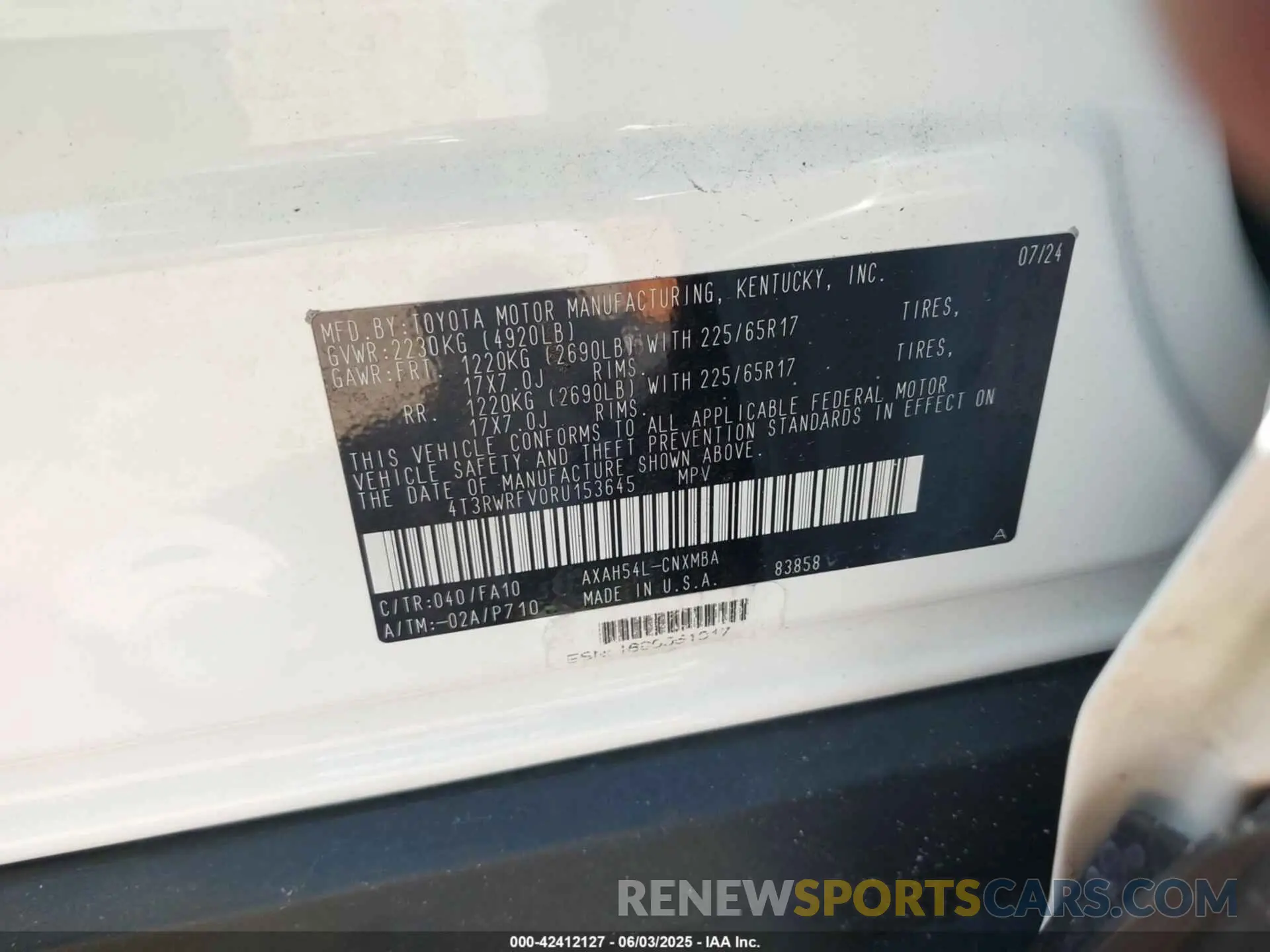 9 Photograph of a damaged car 4T3RWRFV0RU153645 TOYOTA RAV4 HYBRID 2024