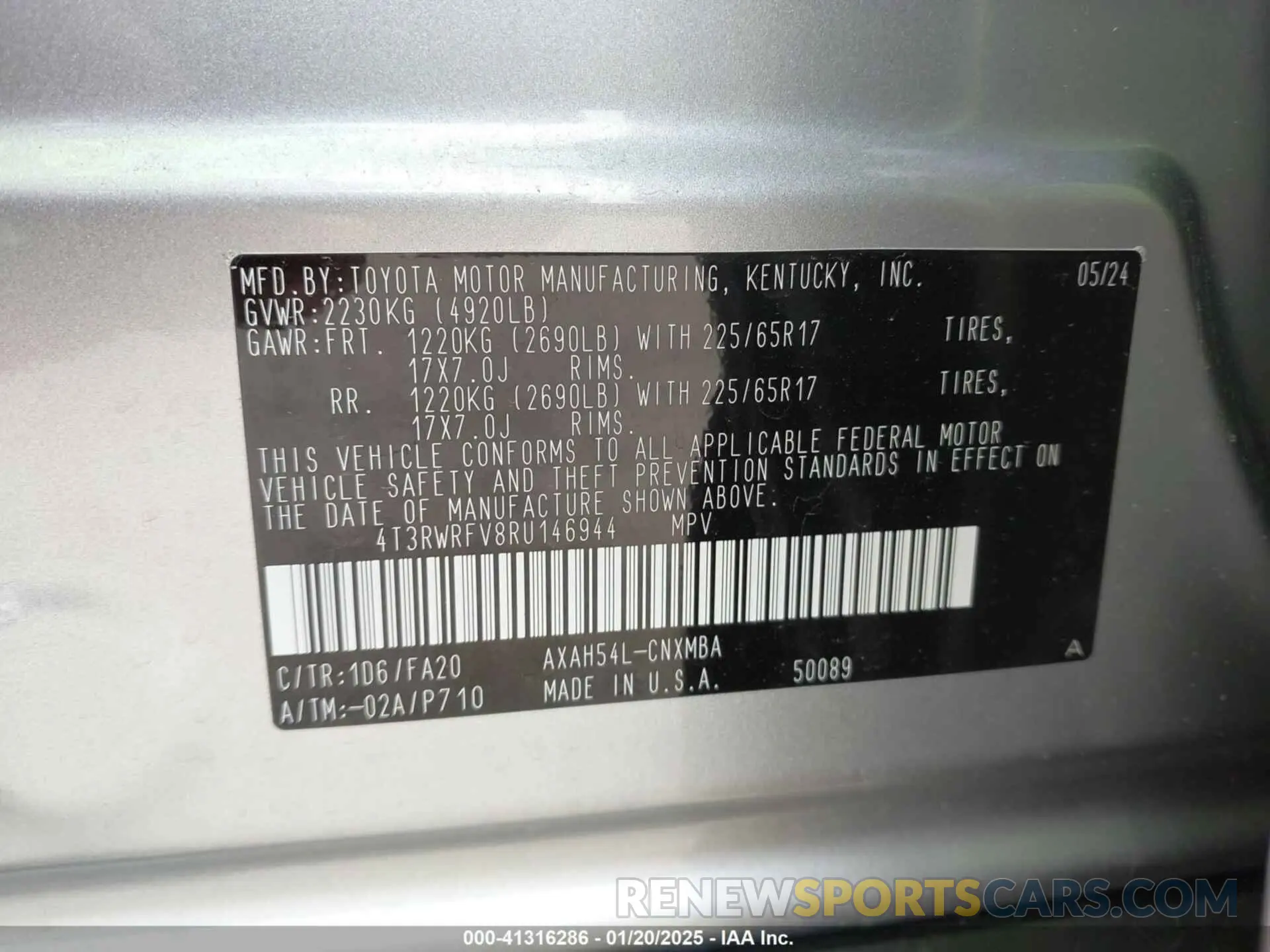 9 Photograph of a damaged car 4T3RWRFV8RU146944 TOYOTA RAV4 HYBRID 2024