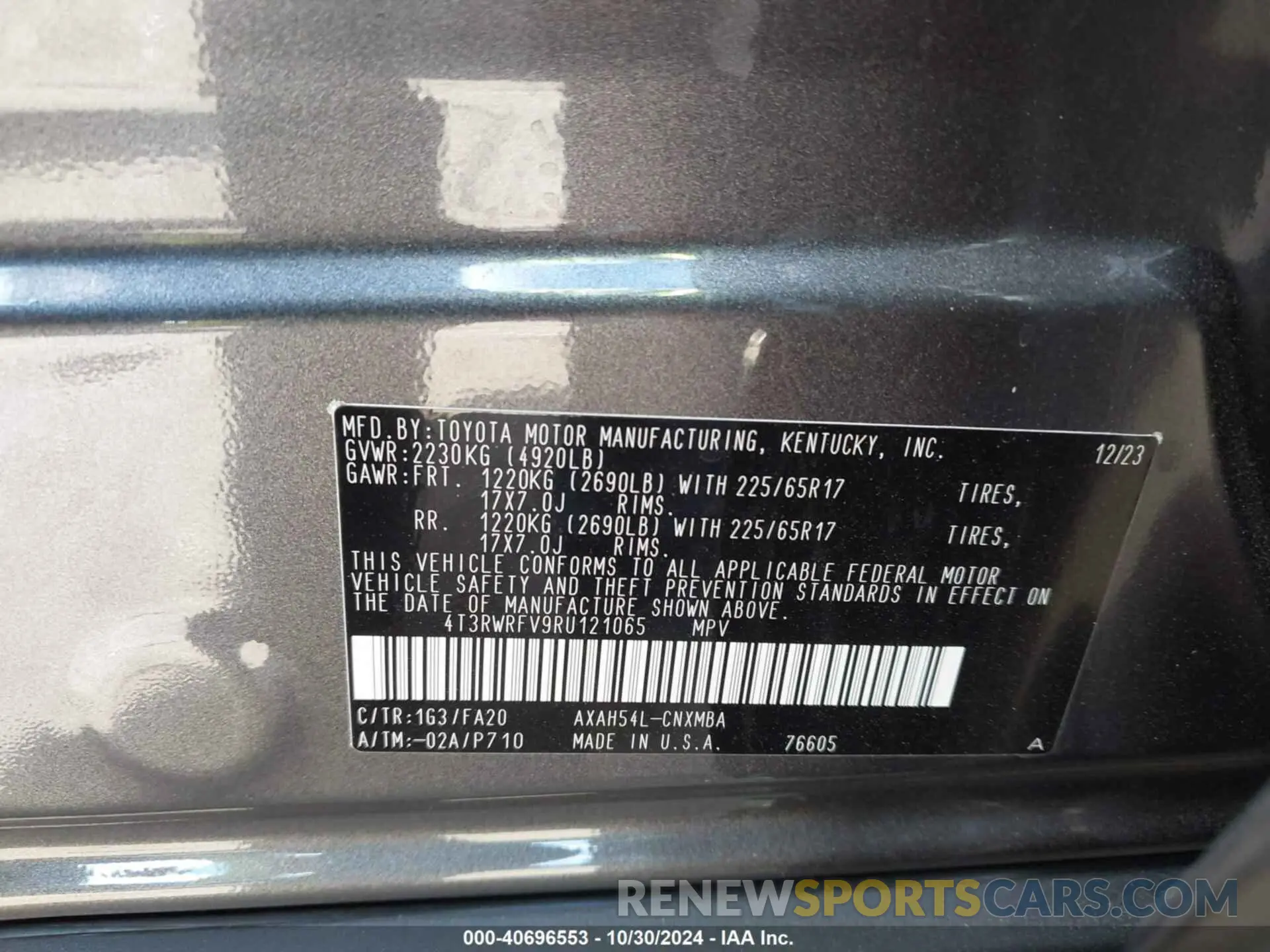 9 Photograph of a damaged car 4T3RWRFV9RU121065 TOYOTA RAV4 HYBRID 2024
