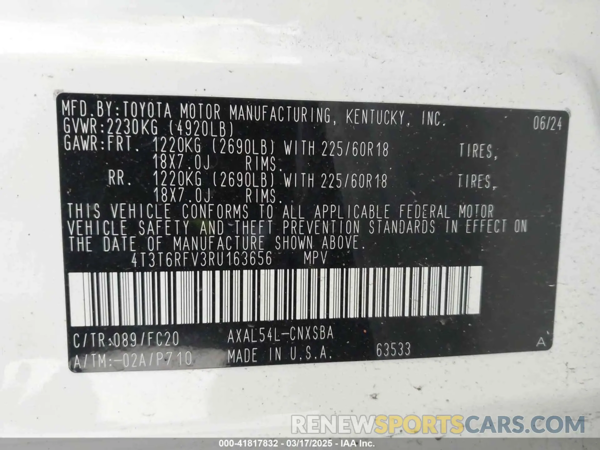 9 Photograph of a damaged car 4T3T6RFV3RU163656 TOYOTA RAV4 HYBRID 2024