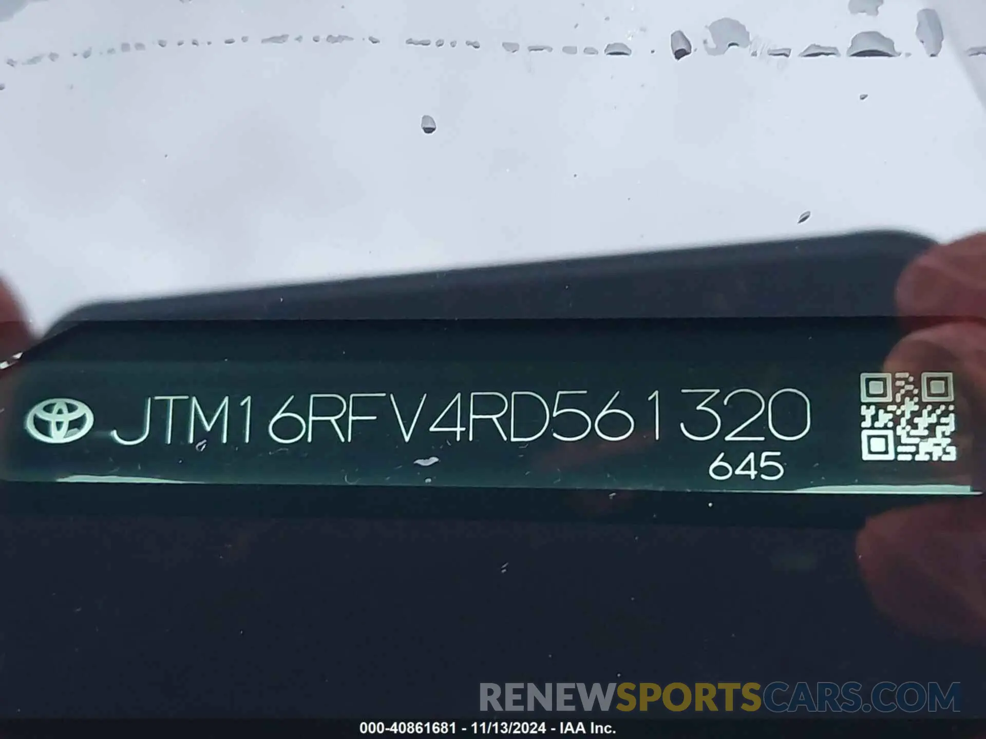 18 Photograph of a damaged car JTM16RFV4RD561320 TOYOTA RAV4 HYBRID 2024