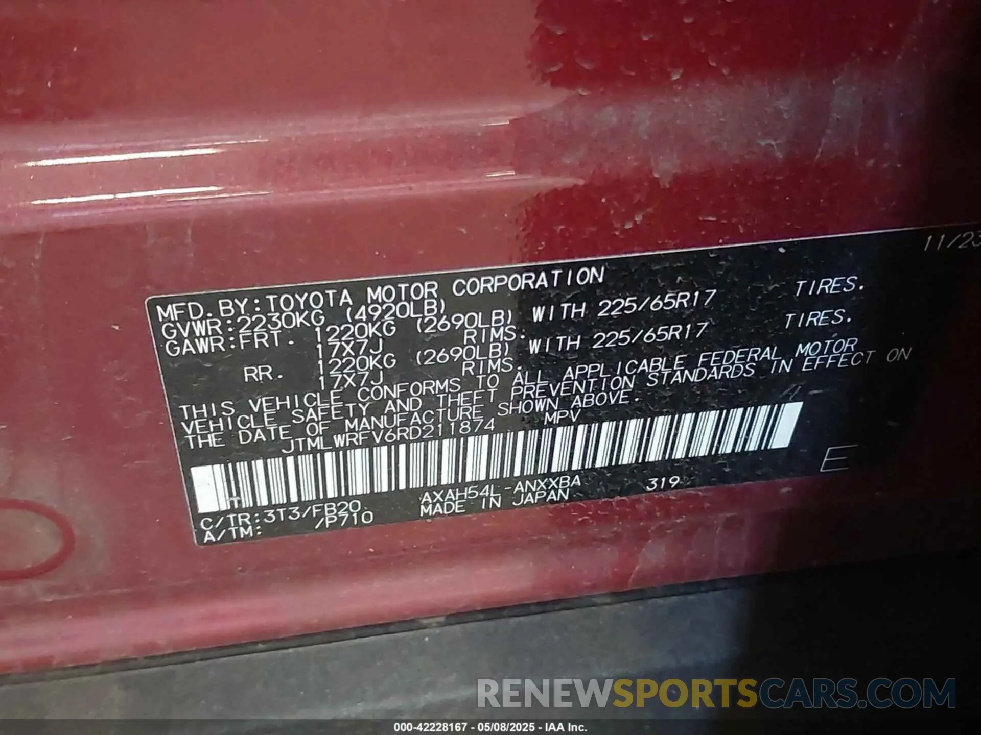 9 Photograph of a damaged car JTMLWRFV6RD211874 TOYOTA RAV4 HYBRID 2024