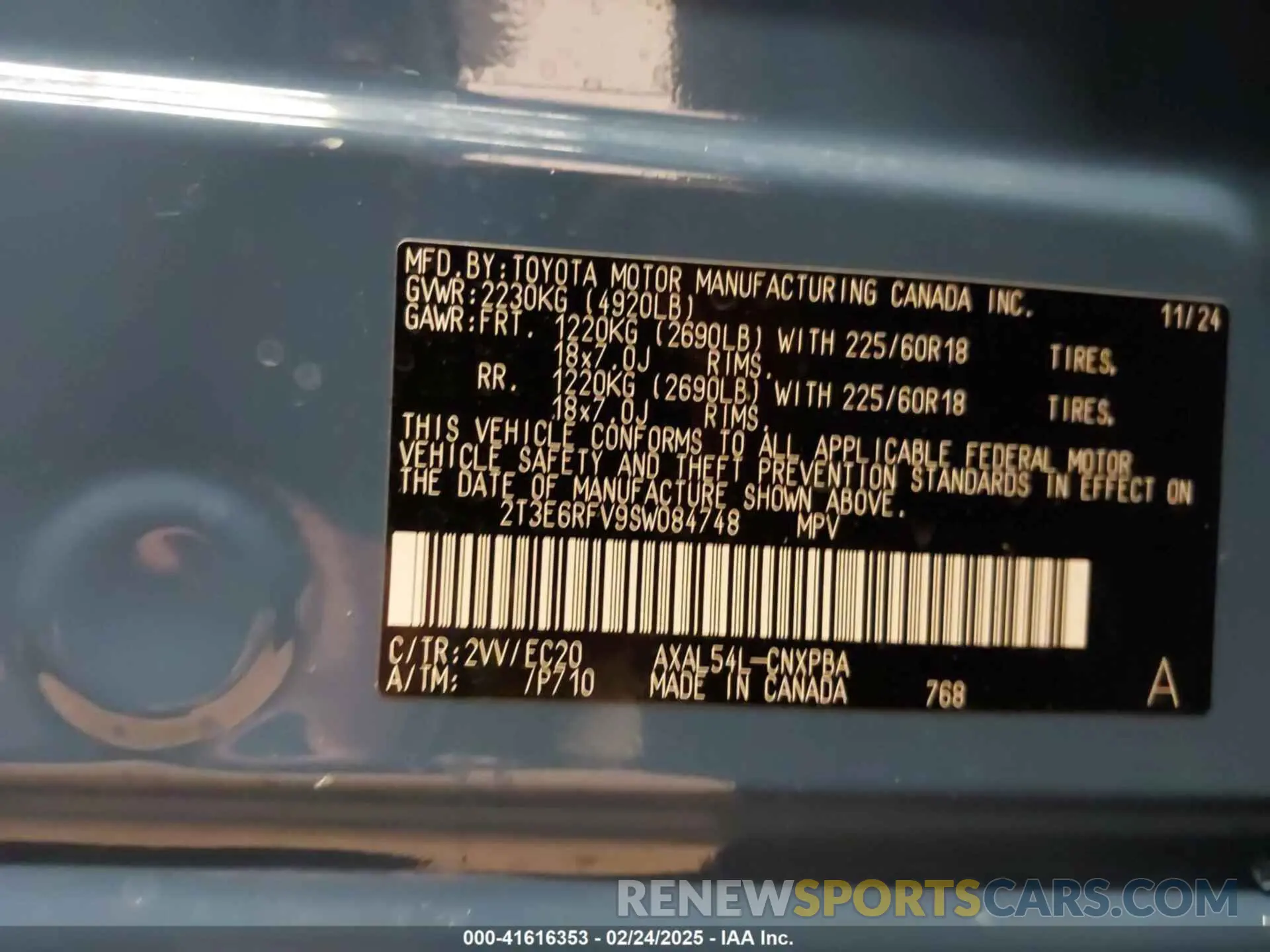 9 Photograph of a damaged car 2T3E6RFV9SW084748 TOYOTA RAV4 HYBRID 2025