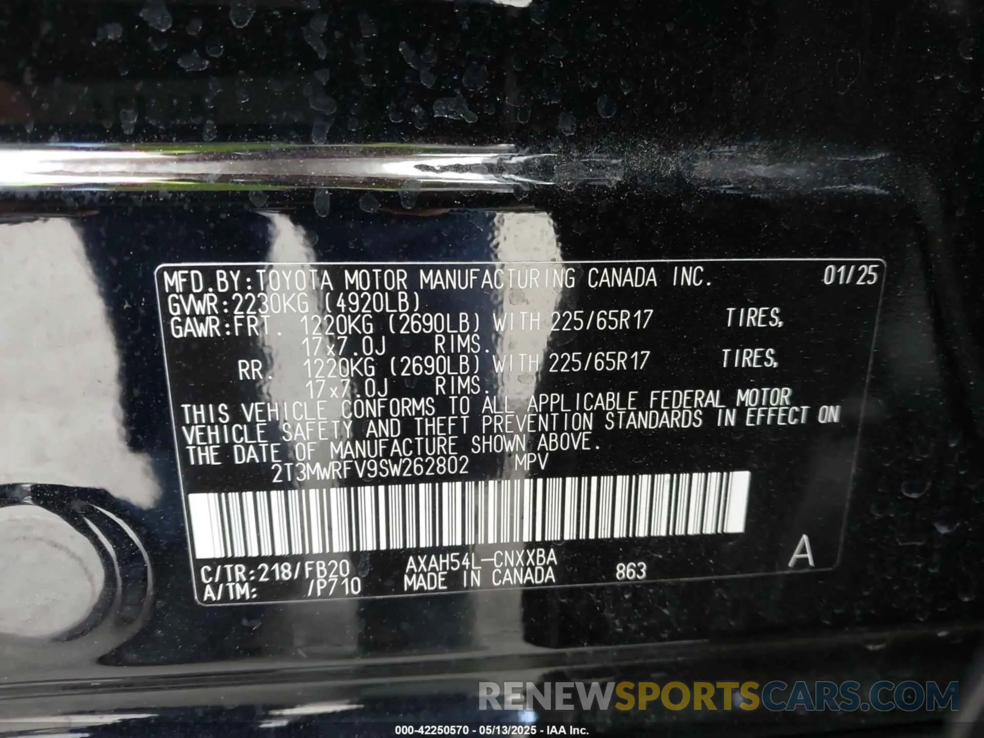 9 Photograph of a damaged car 2T3MWRFV9SW262802 TOYOTA RAV4 HYBRID 2025