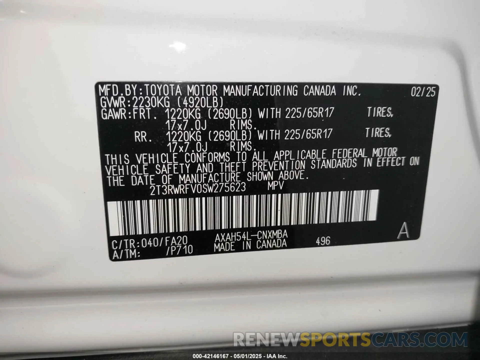 9 Photograph of a damaged car 2T3RWRFV0SW275623 TOYOTA RAV4 HYBRID 2025