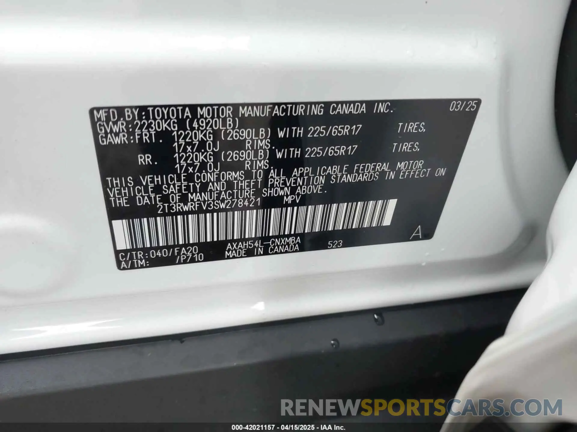 9 Photograph of a damaged car 2T3RWRFV3SW278421 TOYOTA RAV4 HYBRID 2025