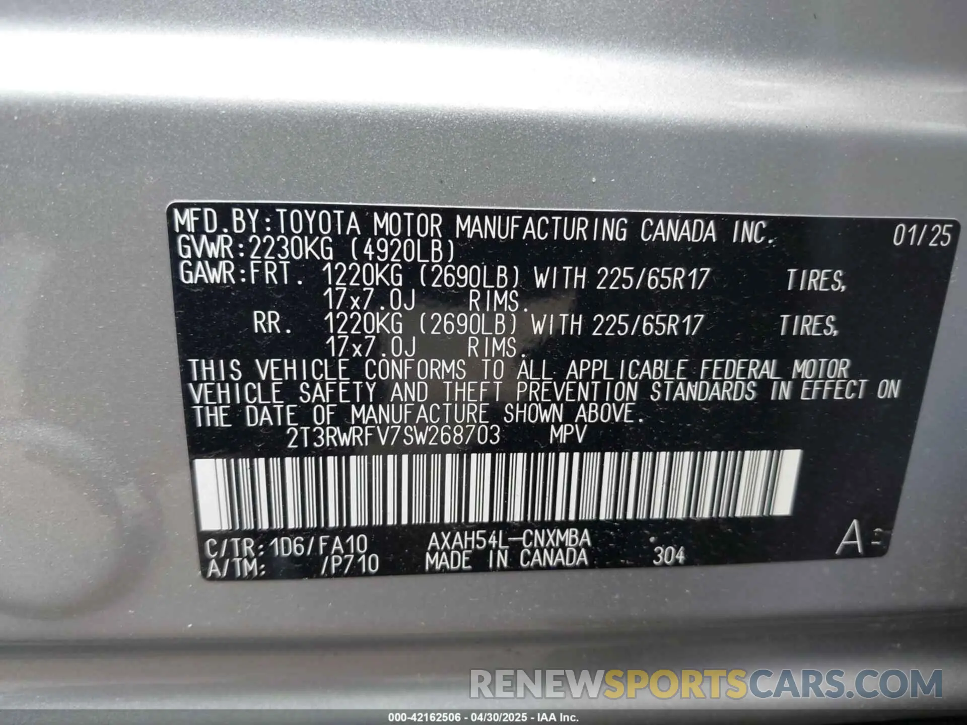 9 Photograph of a damaged car 2T3RWRFV7SW268703 TOYOTA RAV4 HYBRID 2025