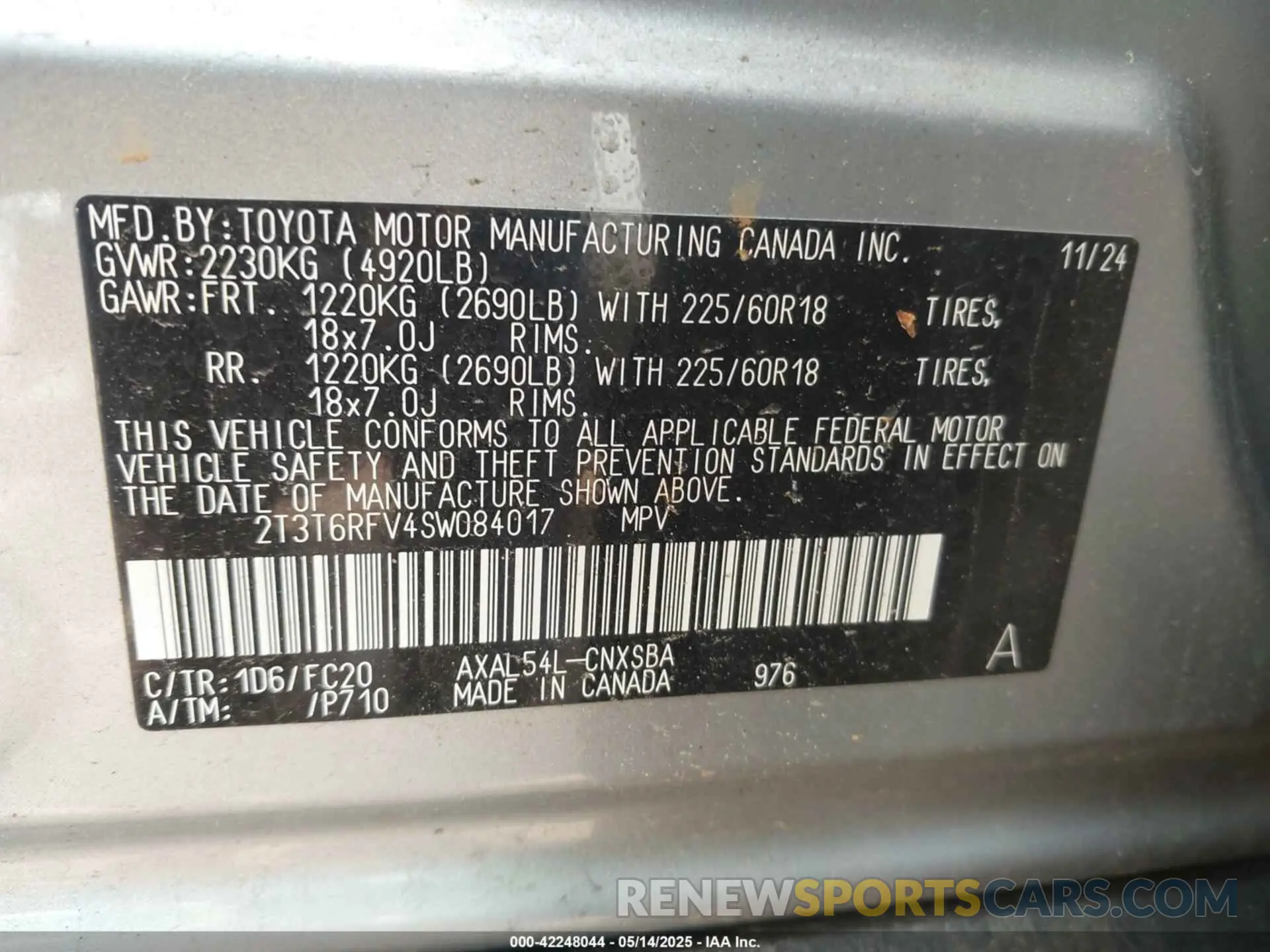 9 Photograph of a damaged car 2T3T6RFV4SW084017 TOYOTA RAV4 HYBRID 2025