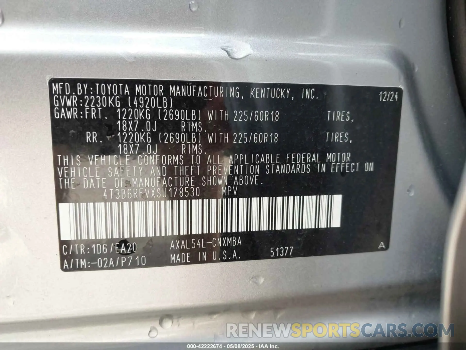 9 Photograph of a damaged car 4T3B6RFVXSU178530 TOYOTA RAV4 HYBRID 2025