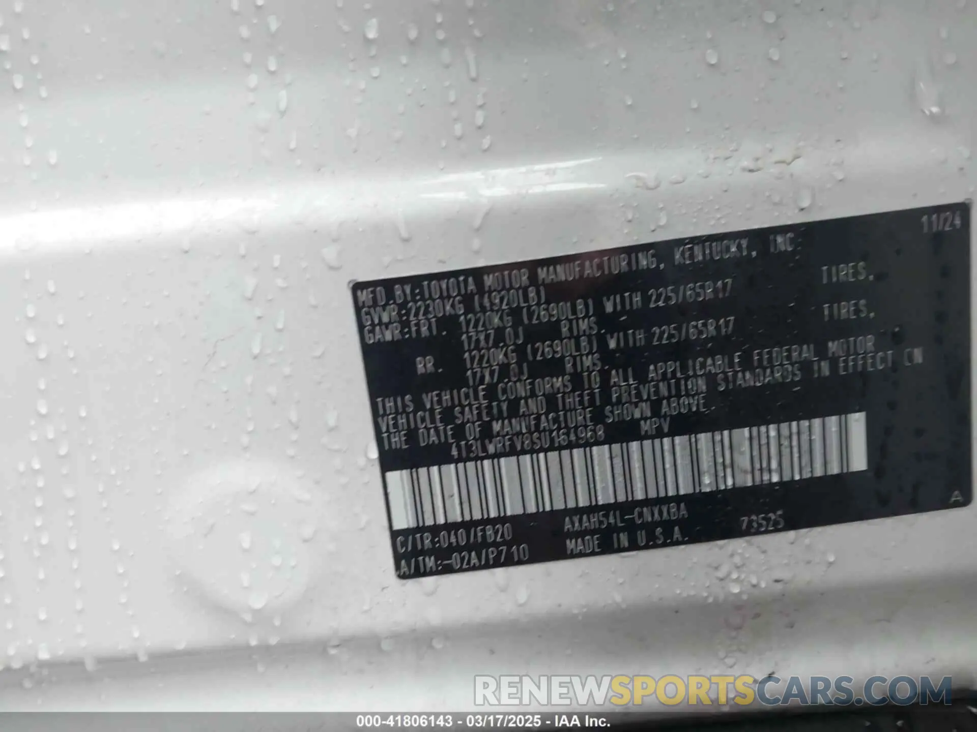 9 Photograph of a damaged car 4T3LWRFV8SU164968 TOYOTA RAV4 HYBRID 2025