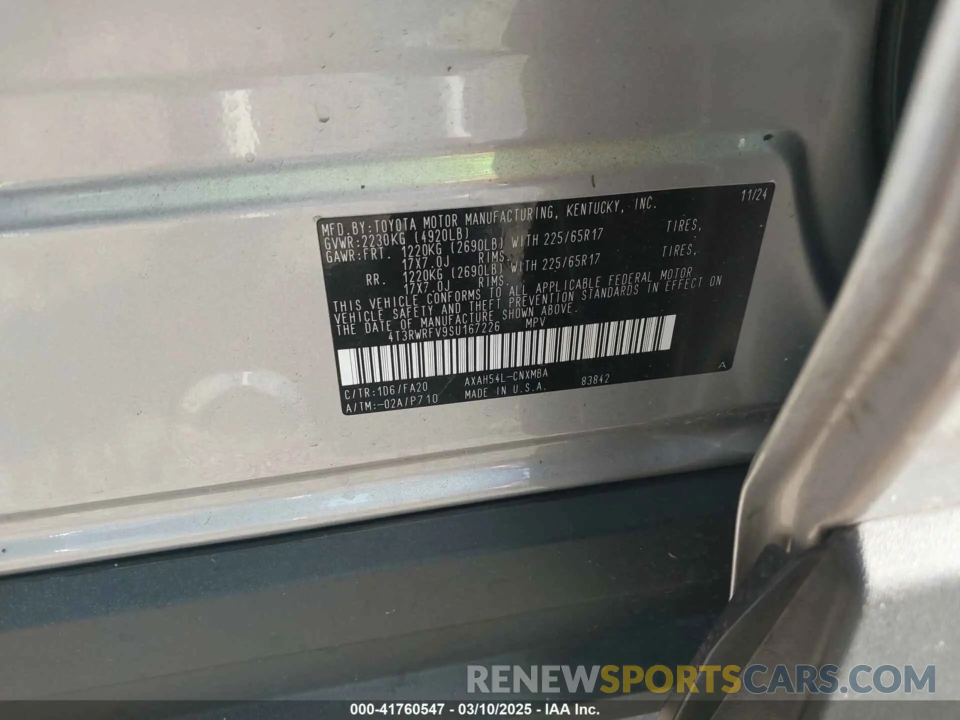 9 Photograph of a damaged car 4T3RWRFV9SU167226 TOYOTA RAV4 HYBRID 2025