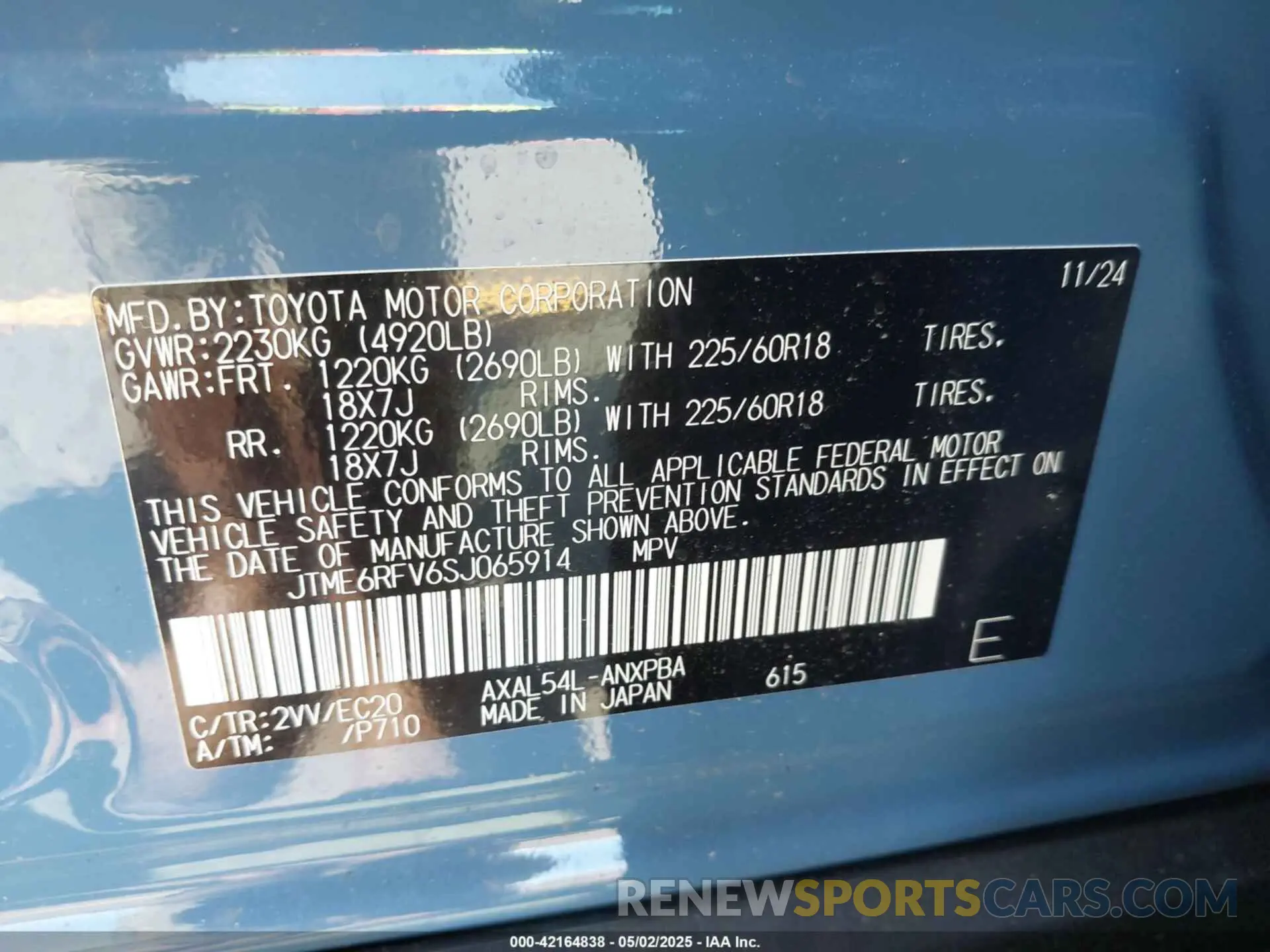 9 Photograph of a damaged car JTME6RFV6SJ065914 TOYOTA RAV4 HYBRID 2025