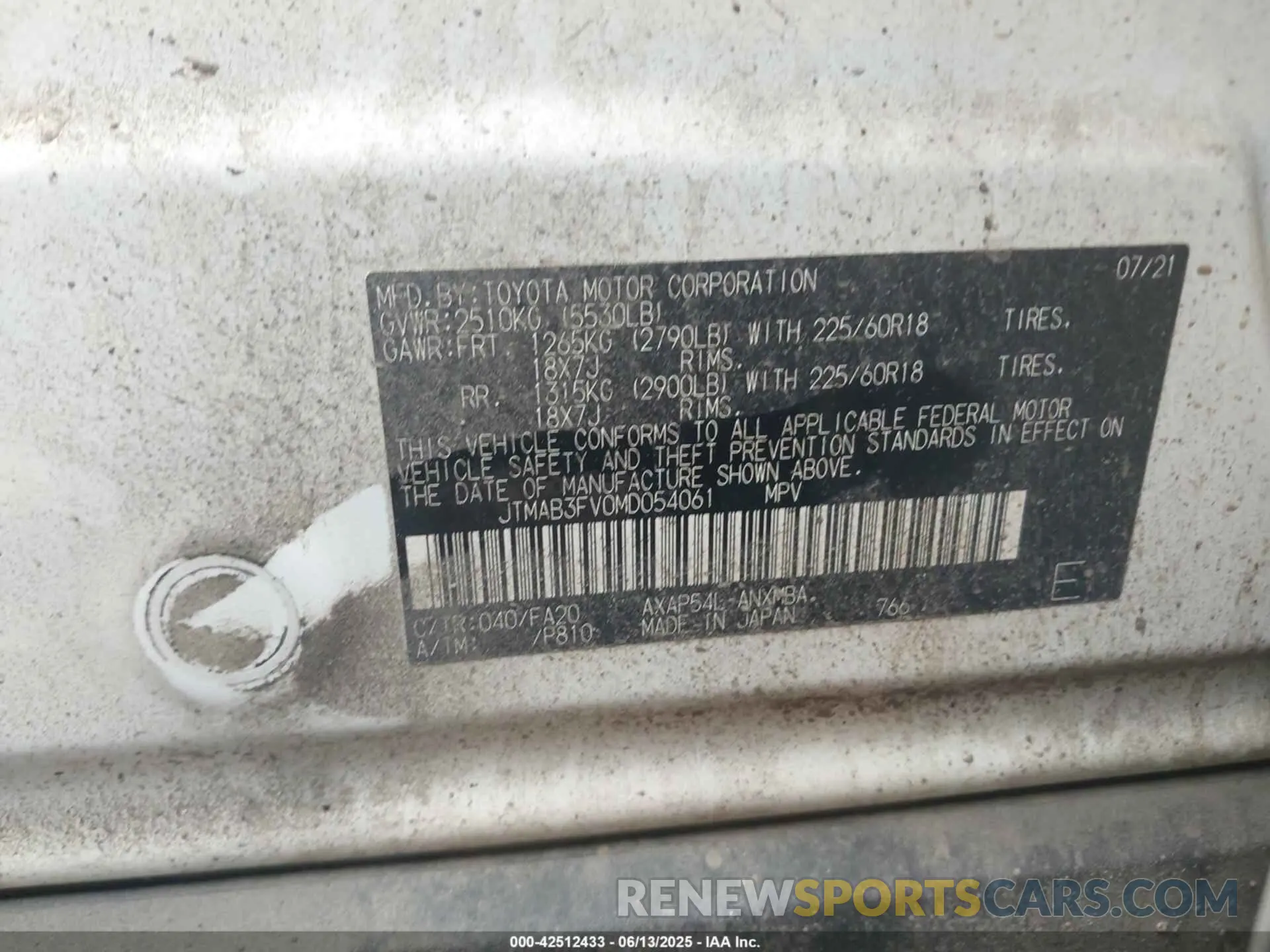 9 Photograph of a damaged car JTMAB3FV0MD054061 TOYOTA RAV4 PRIME 2021