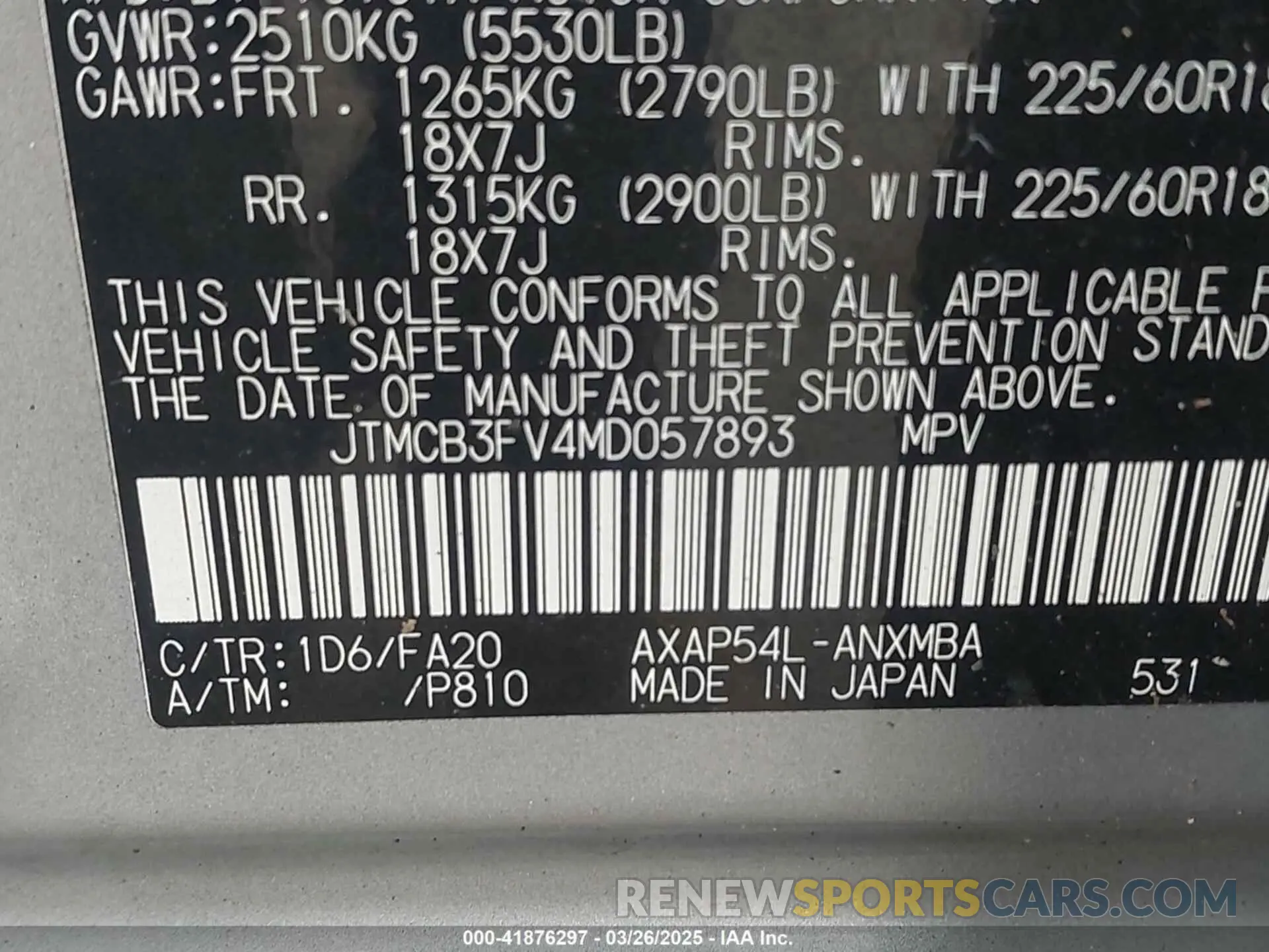 9 Photograph of a damaged car JTMCB3FV4MD057893 TOYOTA RAV4 PRIME 2021