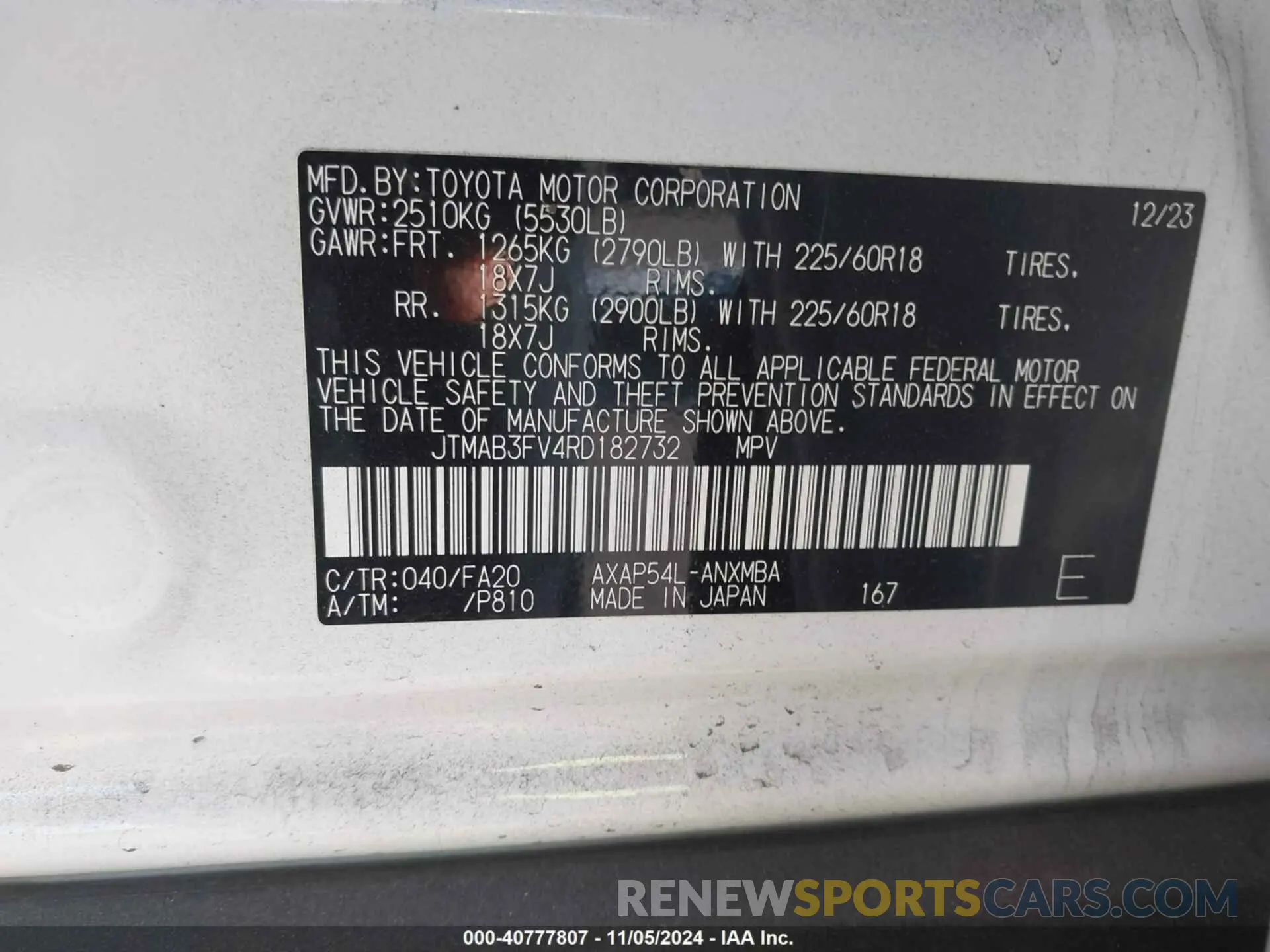 9 Photograph of a damaged car JTMAB3FV4RD182732 TOYOTA RAV4 PRIME 2024