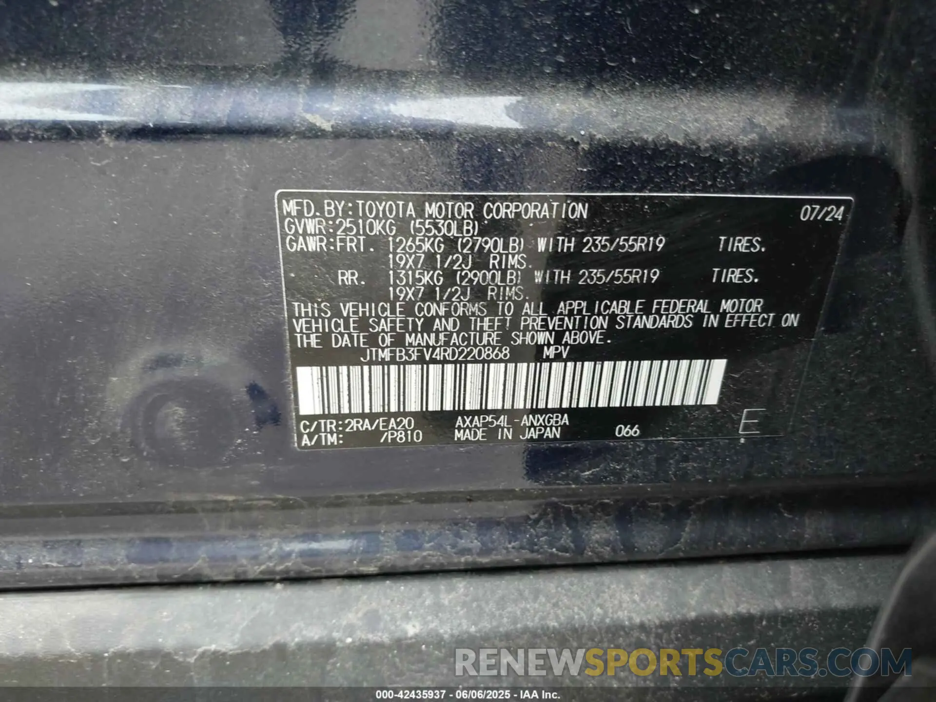 9 Photograph of a damaged car JTMFB3FV4RD220868 TOYOTA RAV4 PRIME 2024