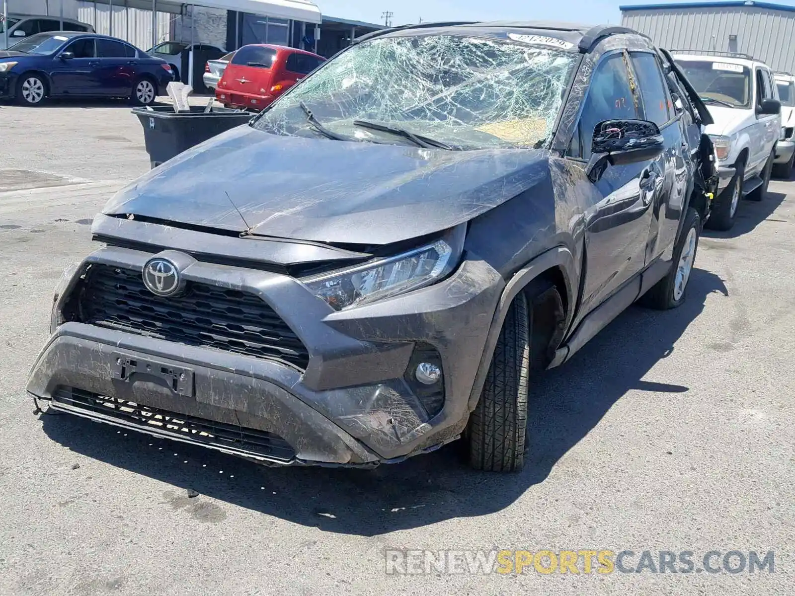 2 Photograph of a damaged car 2T3P1RFV2KC014937 TOYOTA RAV4 XLE 2019