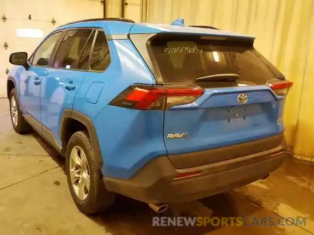 3 Photograph of a damaged car 2T3P1RFV7KW034566 TOYOTA RAV4 XLE 2019