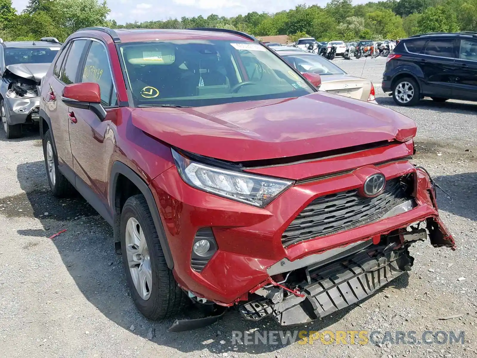 1 Photograph of a damaged car JTMP1RFV0KD013894 TOYOTA RAV4 XLE 2019