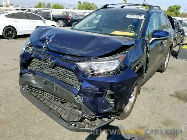 2 Photograph of a damaged car JTMW1RFVXKJ013186 TOYOTA RAV4 XLE 2019