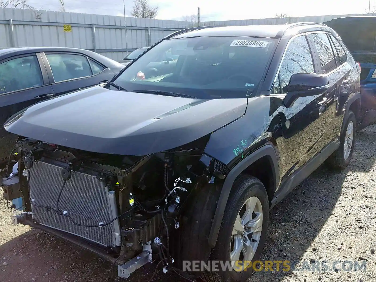 2 Photograph of a damaged car 2T3P1RFV2LC065677 TOYOTA RAV4 XLE 2020