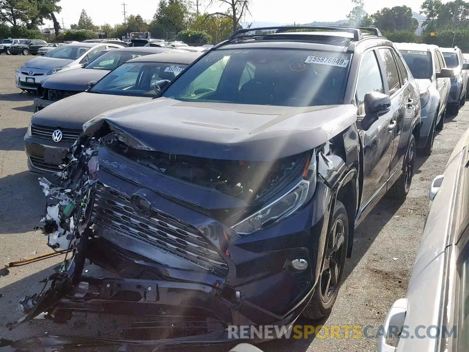 2 Photograph of a damaged car JTMEWRFV7KD518744 TOYOTA RAV4 XSE 2019