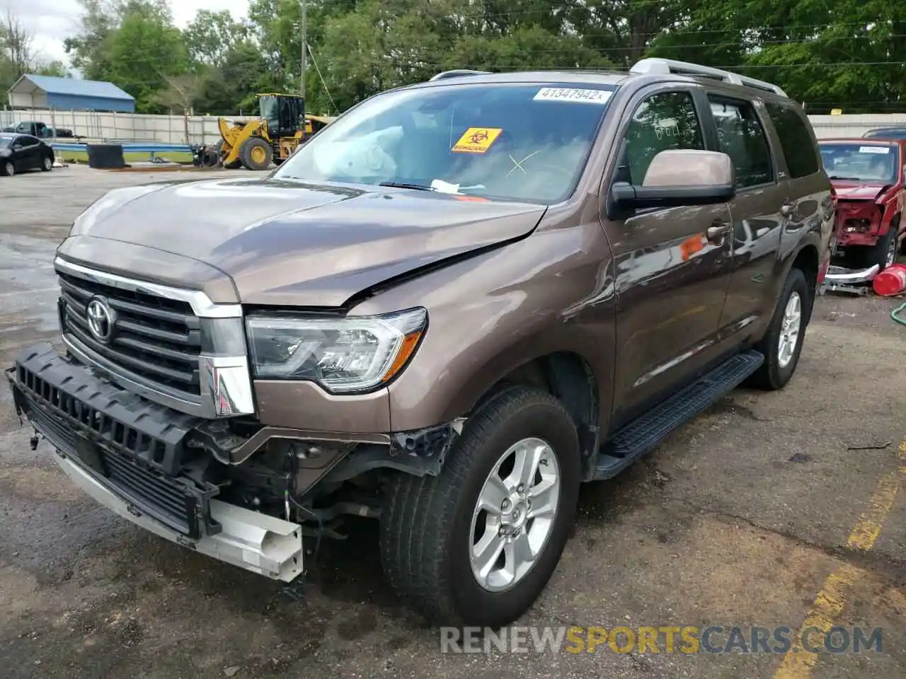 2 Photograph of a damaged car 5TDBY5G13KS174500 TOYOTA SEQUOIA 2019