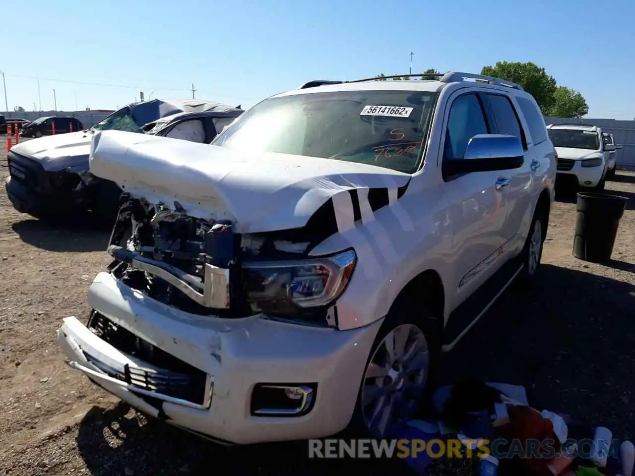 2 Photograph of a damaged car 5TDDY5G14KS167600 TOYOTA SEQUOIA 2019