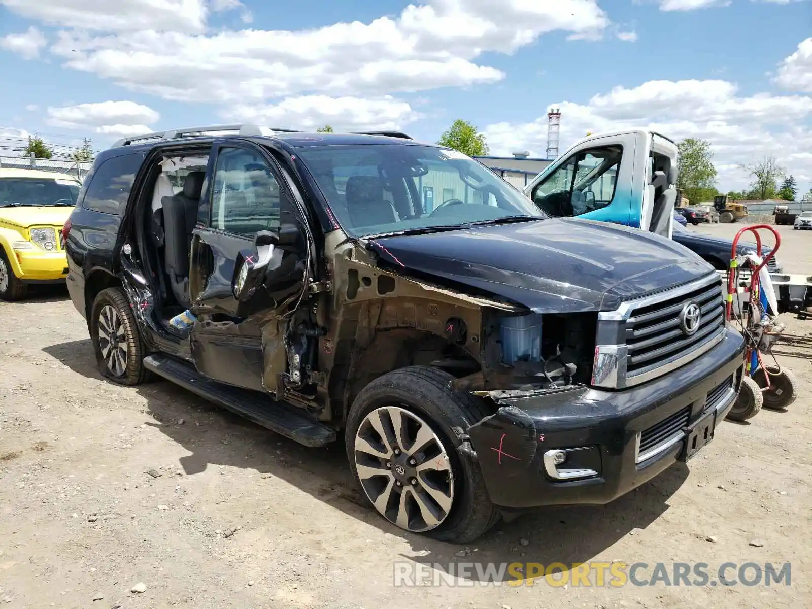 1 Photograph of a damaged car 5TDJY5G14KS172945 TOYOTA SEQUOIA 2019