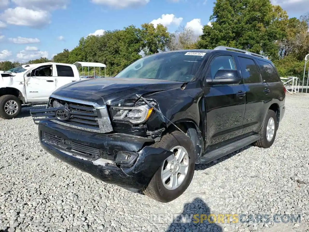 2 Photograph of a damaged car 5TDZY5G11KS072336 TOYOTA SEQUOIA 2019