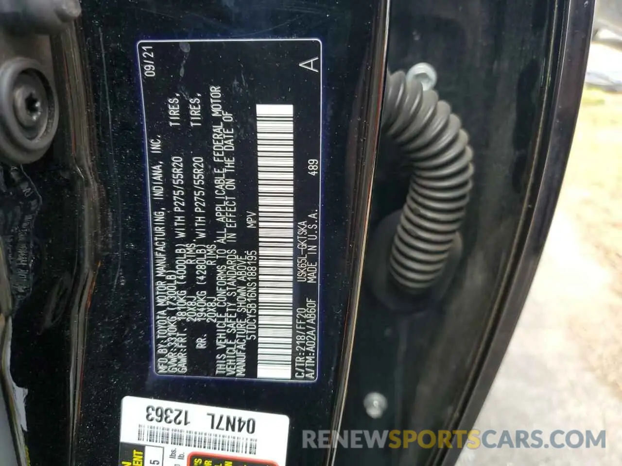 14 Photograph of a damaged car 5TDCY5B16NS188195 TOYOTA SEQUOIA 2022