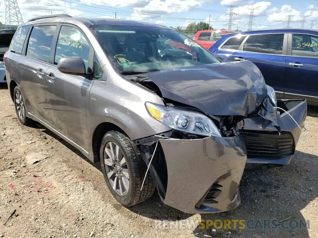 1 Photograph of a damaged car 5TDJZ3DC0KS227916 TOYOTA SIENNA 2019