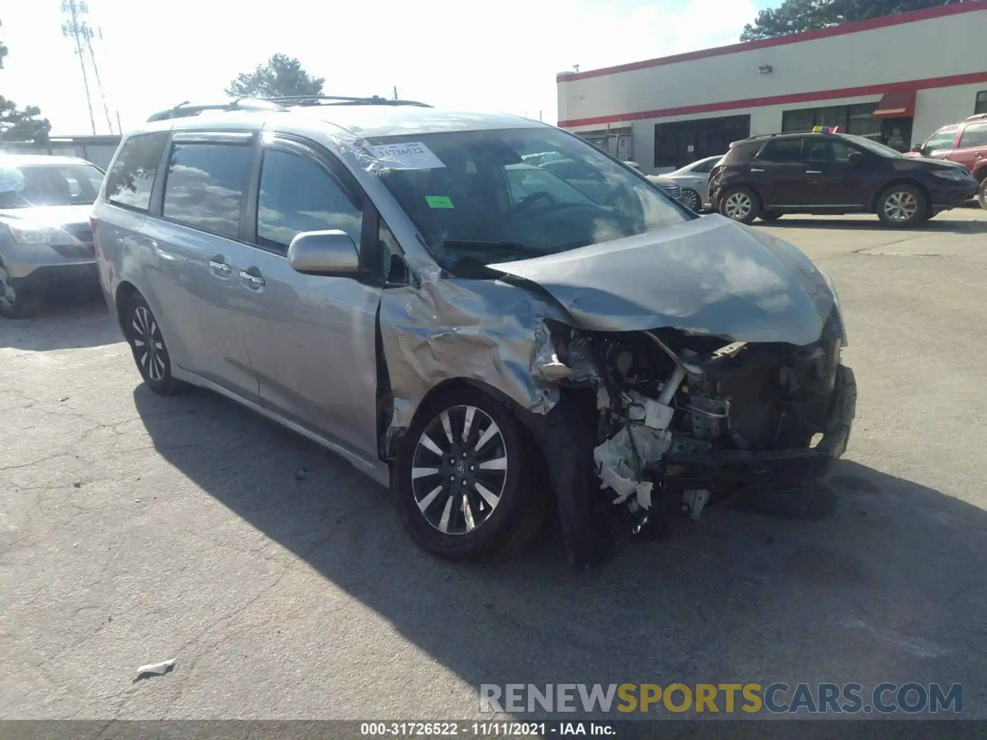 1 Photograph of a damaged car 5TDJZ3DC4KS221455 TOYOTA SIENNA 2019