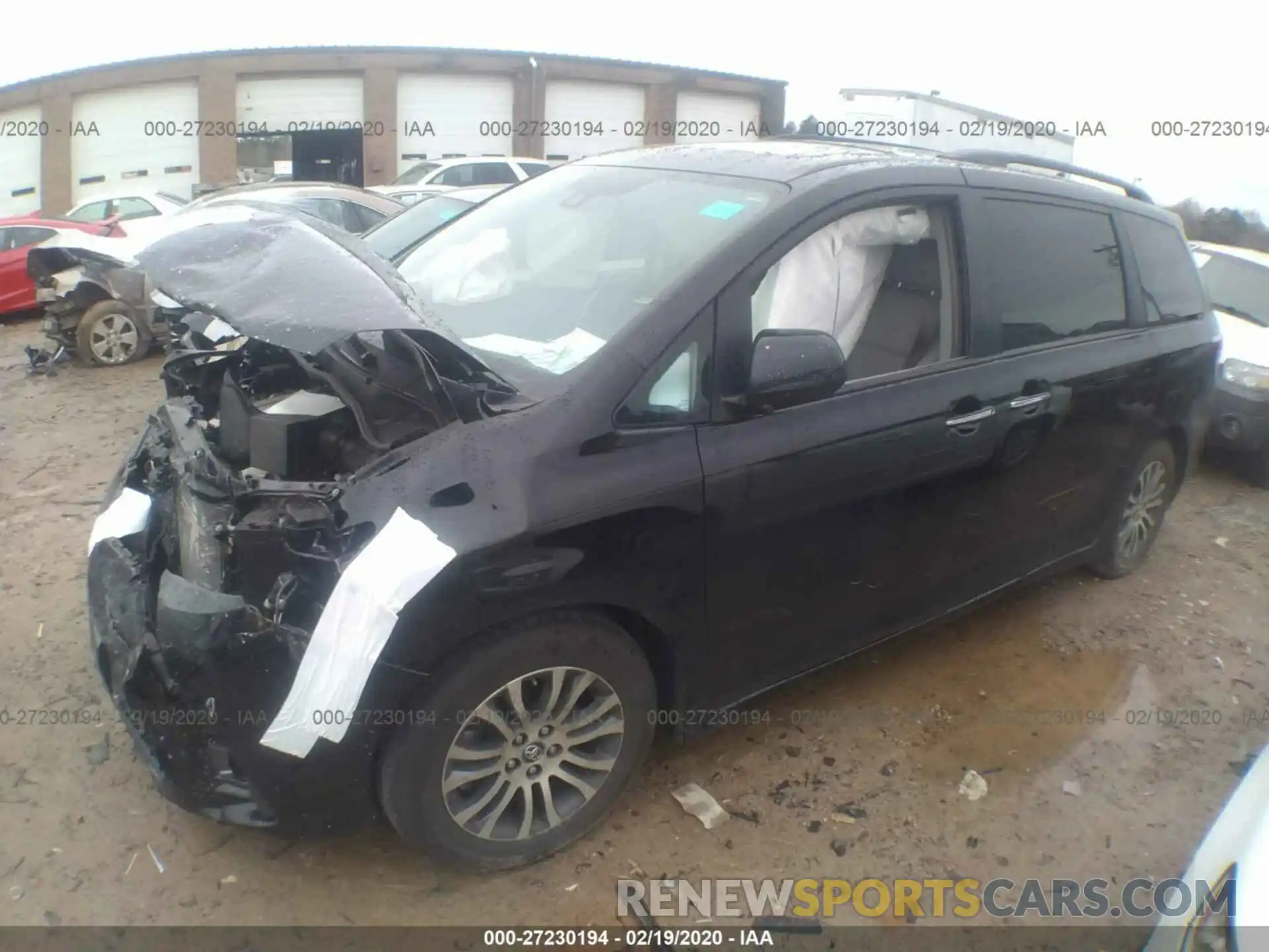 2 Photograph of a damaged car 5TDYZ3DC7KS980910 TOYOTA SIENNA 2019