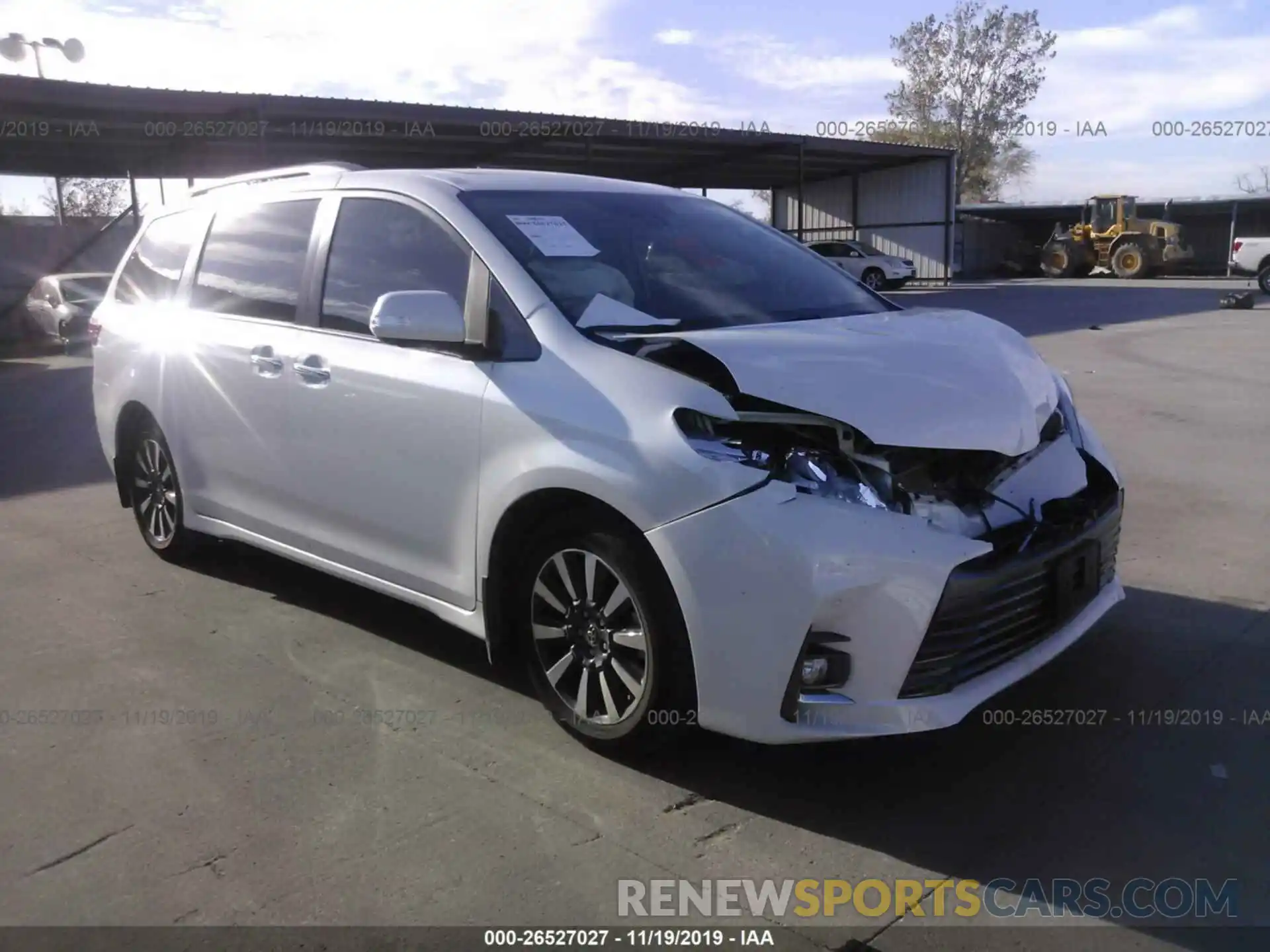 1 Photograph of a damaged car 5TDYZ3DC7KS984200 TOYOTA SIENNA 2019