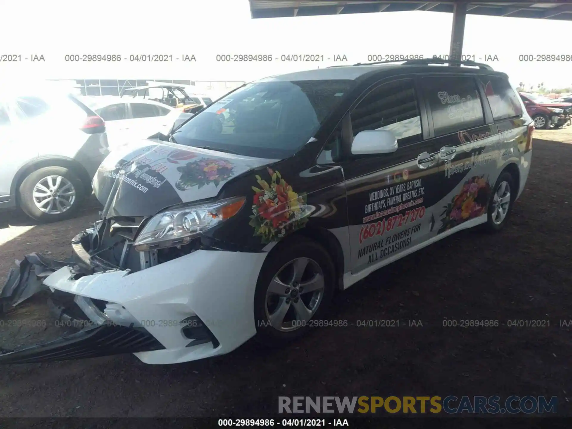 2 Photograph of a damaged car 5TDKZ3DCXLS077271 TOYOTA SIENNA 2020