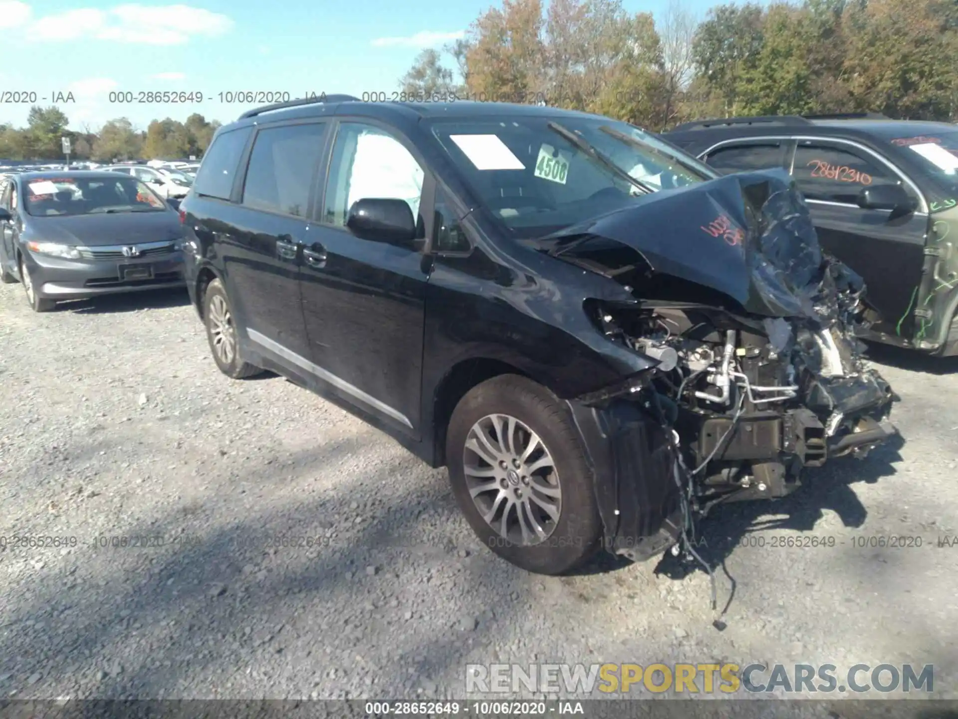 1 Photograph of a damaged car 5TDYZ3DC7LS031956 TOYOTA SIENNA 2020