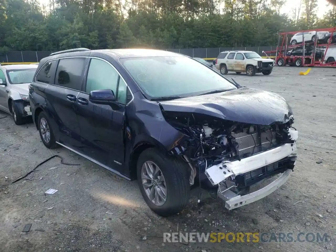 1 Photograph of a damaged car 5TDBRKEC7MS058431 TOYOTA SIENNA 2021