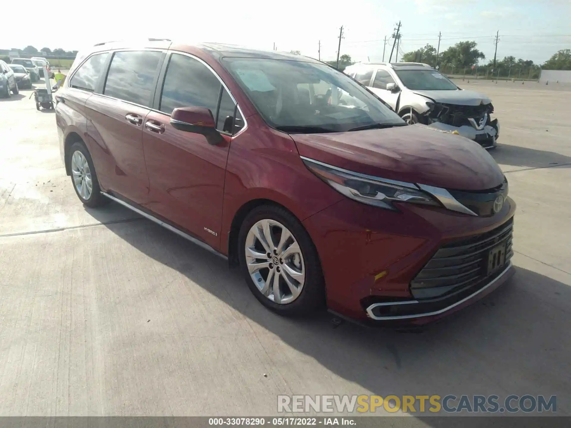 1 Photograph of a damaged car 5TDERKEC8MS032675 TOYOTA SIENNA 2021