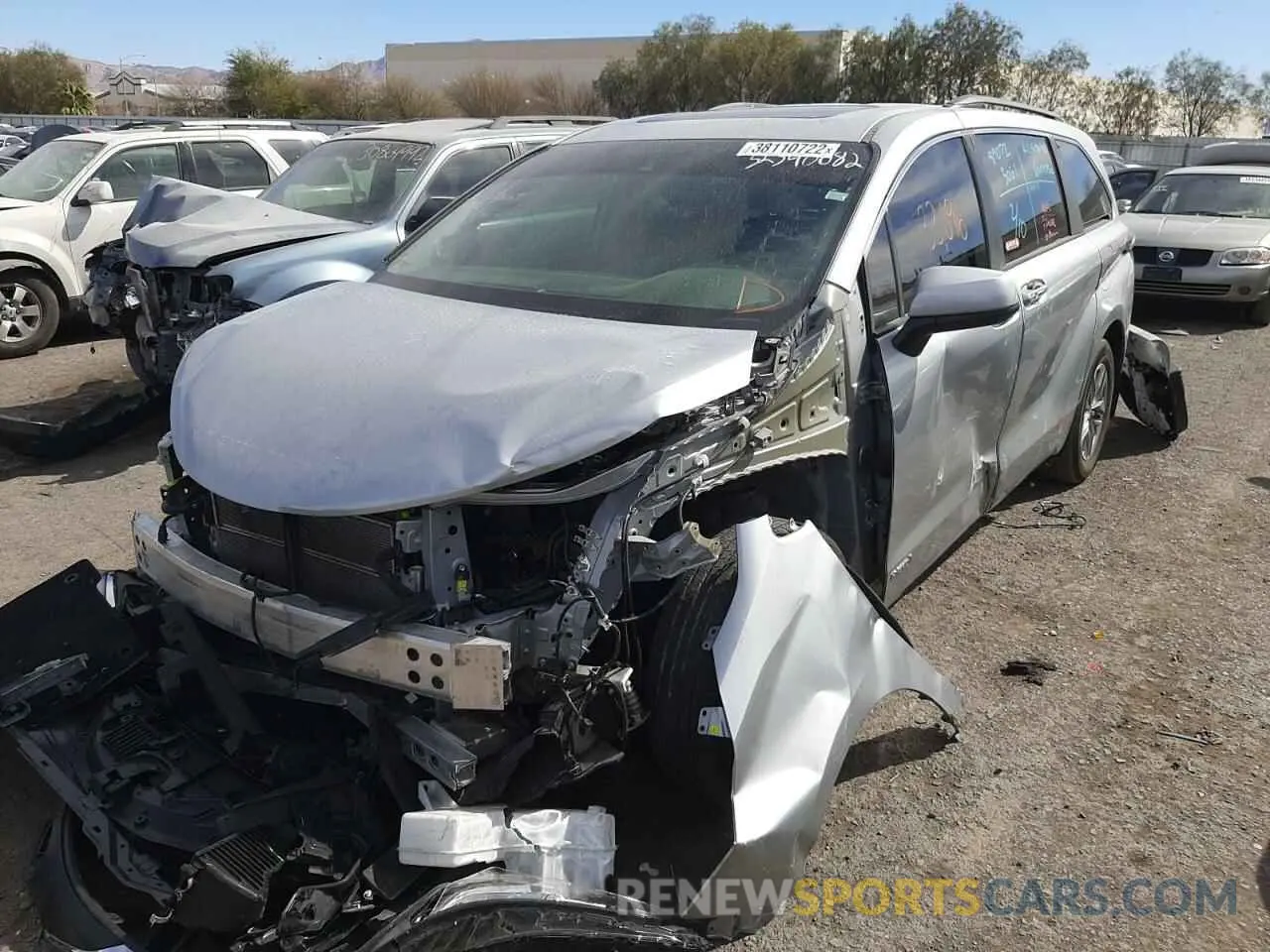 2 Photograph of a damaged car 5TDJRKEC0MS004951 TOYOTA SIENNA 2021