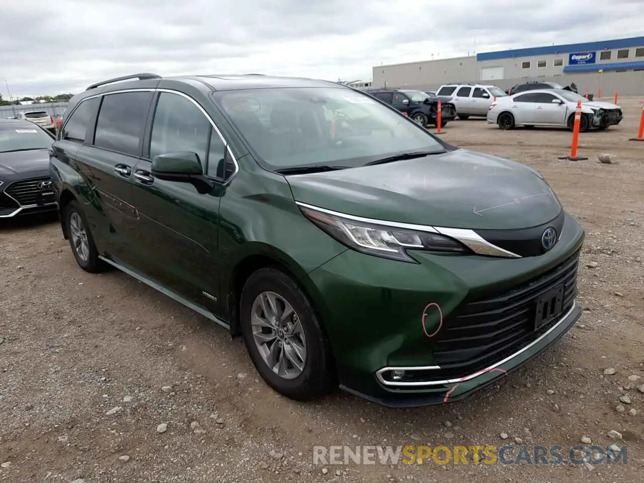 1 Photograph of a damaged car 5TDJRKEC3MS052816 TOYOTA SIENNA 2021