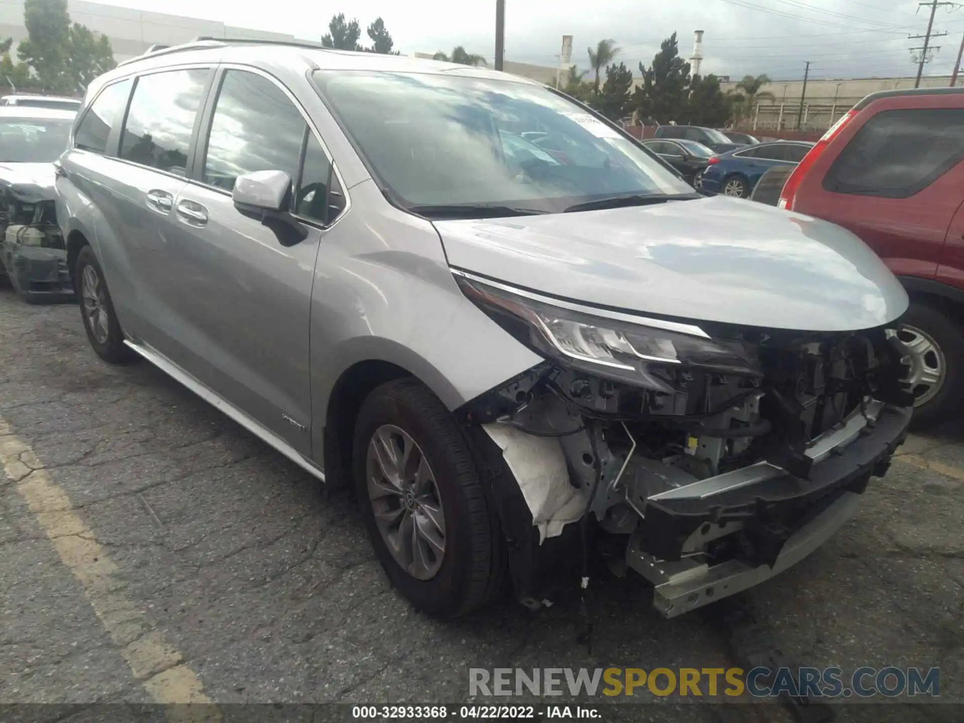 1 Photograph of a damaged car 5TDJRKEC4MS062660 TOYOTA SIENNA 2021