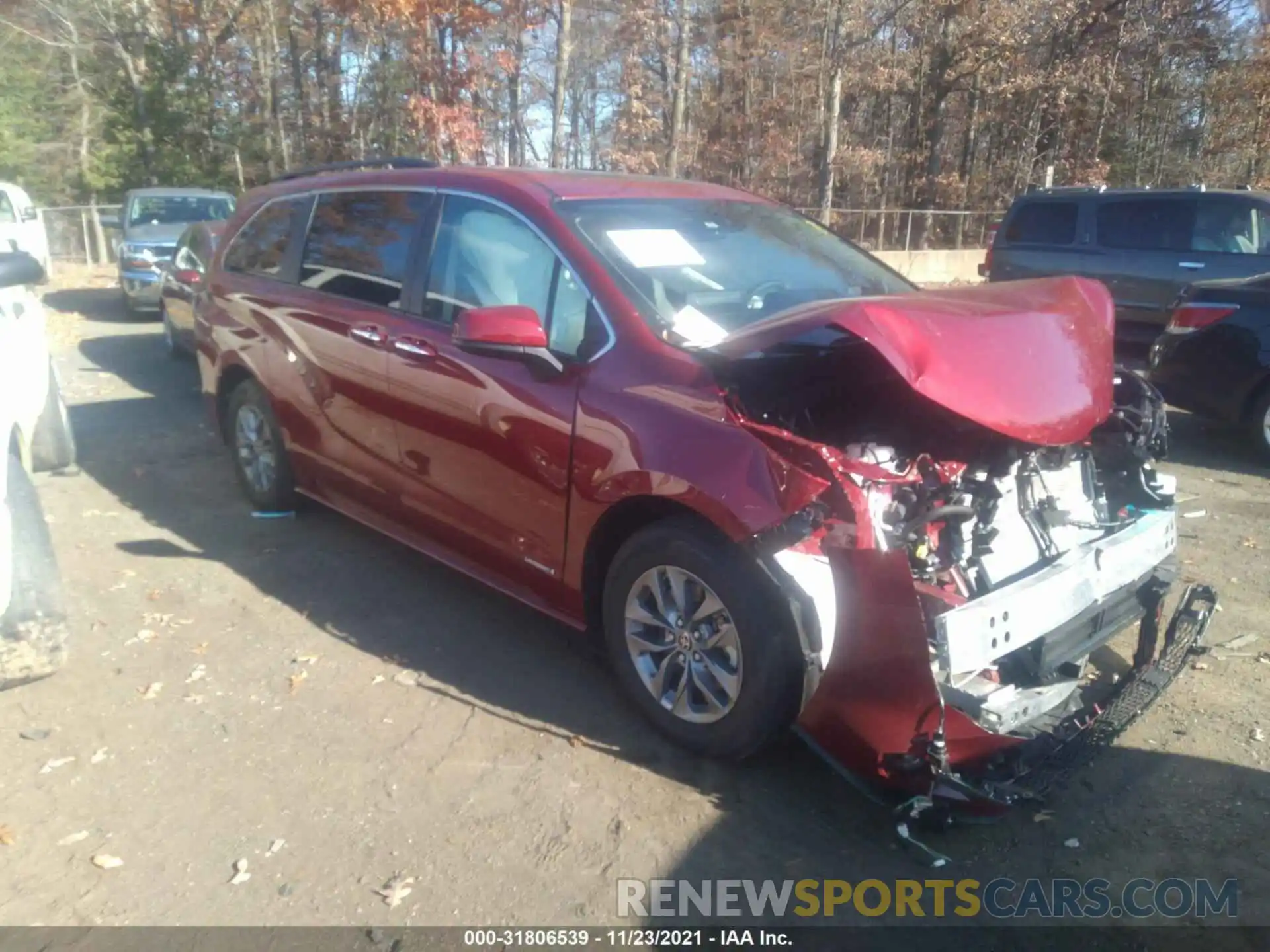 1 Photograph of a damaged car 5TDJSKFC8MS037909 TOYOTA SIENNA 2021