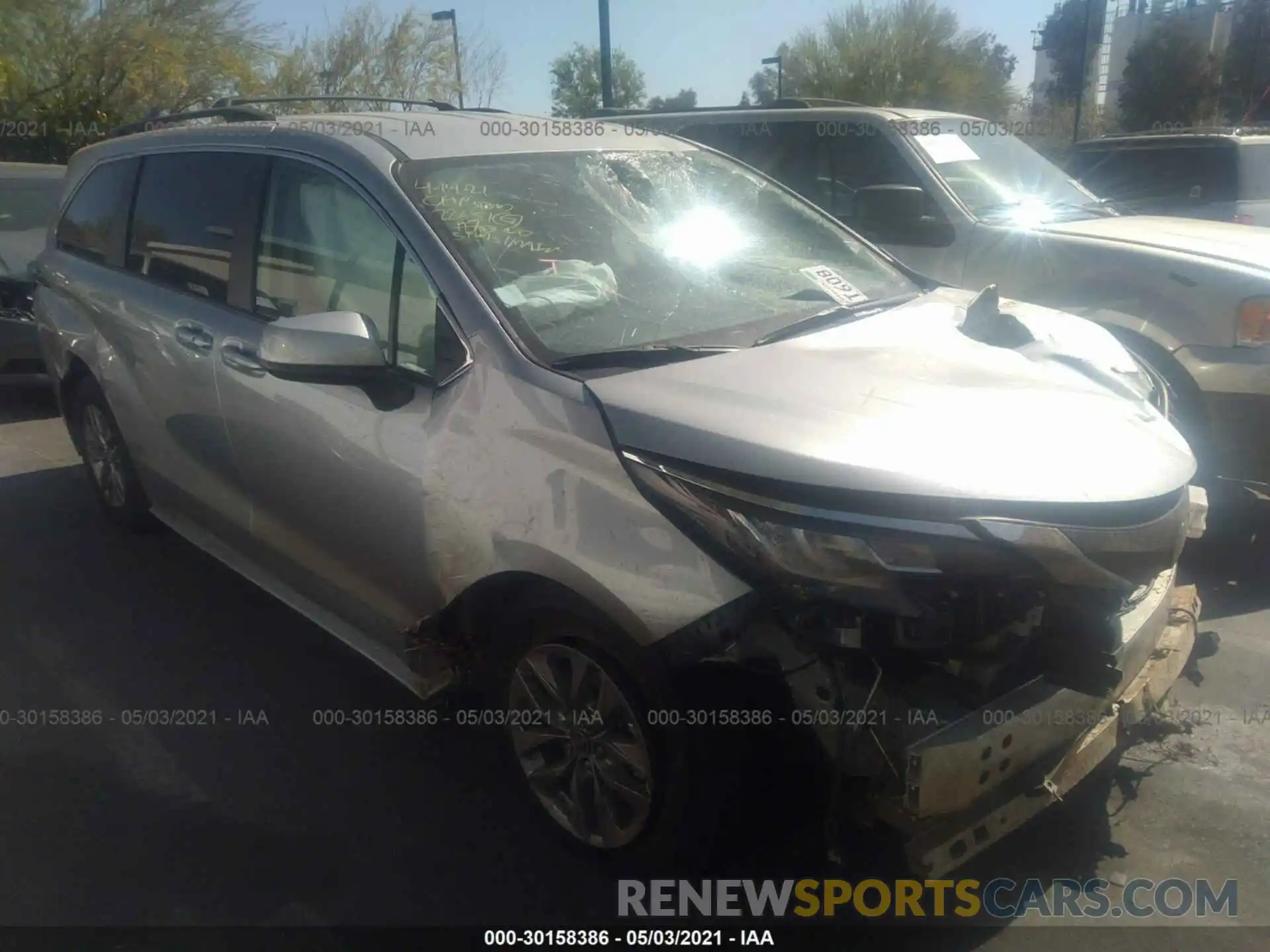 1 Photograph of a damaged car 5TDKRKEC2MS021626 TOYOTA SIENNA 2021